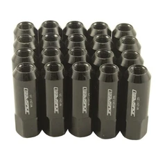 JDMSPEED 20PC 12X1.25MM 60MM EXTENDED FORGED ALUMINUM TUNER RACING LUG NUT BLACK