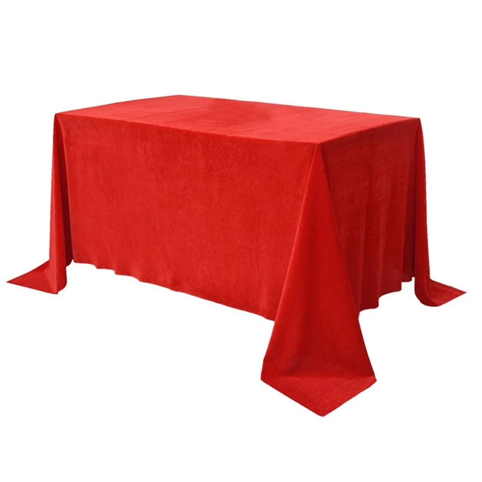 Soft Touch Thickened Red Velveteen Tablecloth 1 6 by 2 M for Office and Vending - Image 4 of 4