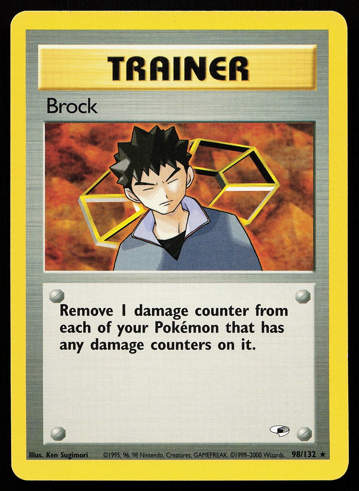 Brock 98/132 Rare Gym Heroes Pokémon Card