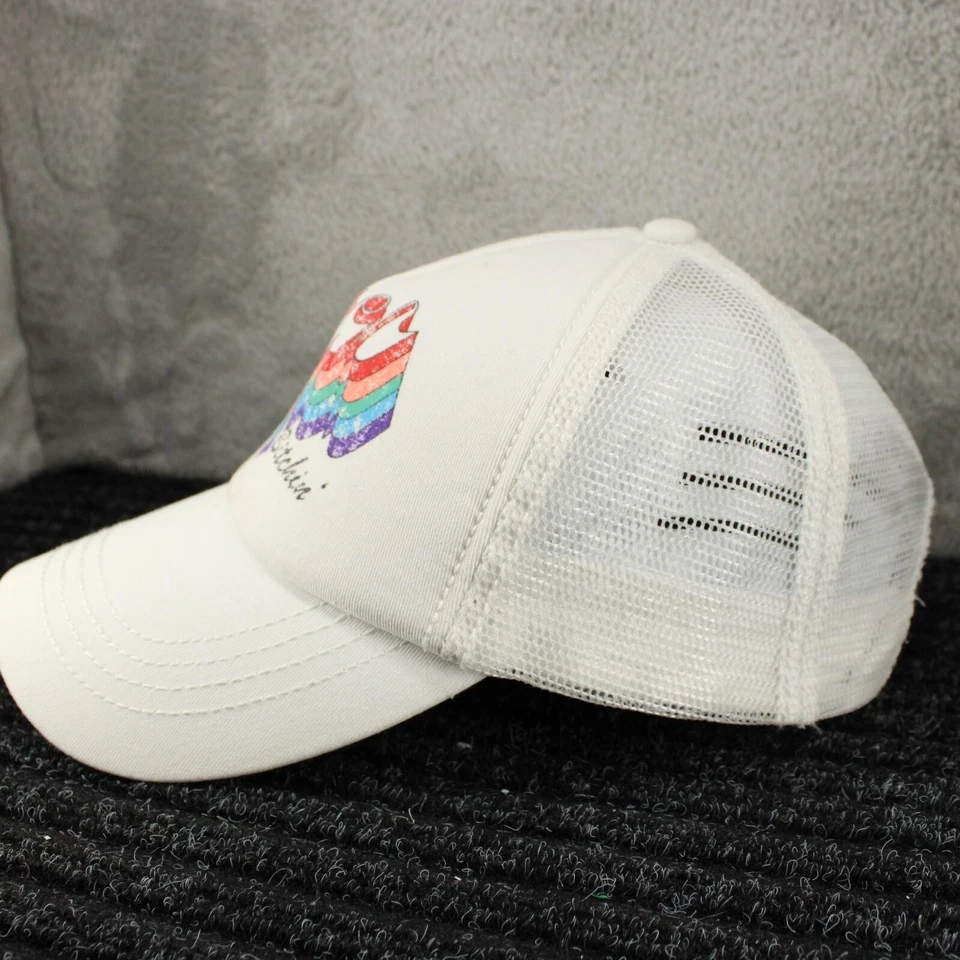 Boné Billabong branco caminhoneiro snapback retrô surf skate Y2K anos 70 anos 80 estilo - Imagem 4 de 4