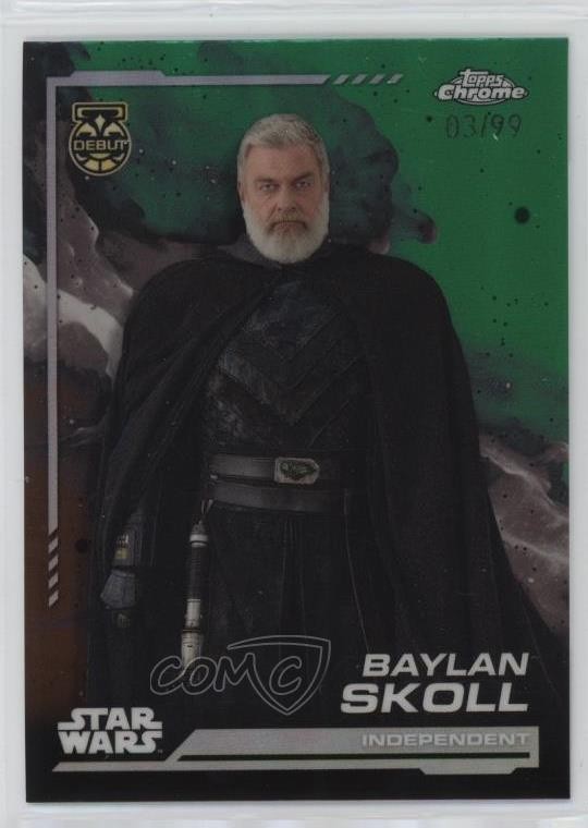 2024 Topps Chrome Star Wars Kashyyyk Green Refractor 3/99 Baylan Skoll #5 06st