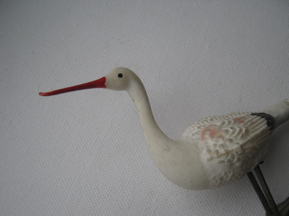 🎄 Vintage Christmas Ornaments - Glass Bird / Swan with Clip - Handmade, Old - Image 3 of 4