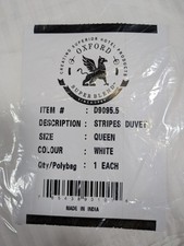 Oxford Super Blend satin striped duvet cover Queen 250 TC