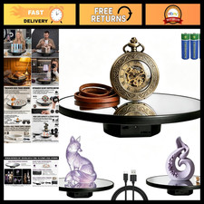 Motorized 360  Rotating Display Stand, 10" Turntable for Jewelry  Photography,