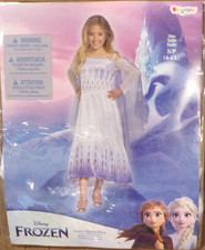 Disney's Frozen SNOW QUEEN ELSA Halloween Costume Girls SMALL 4-6X NEW in Pkg
