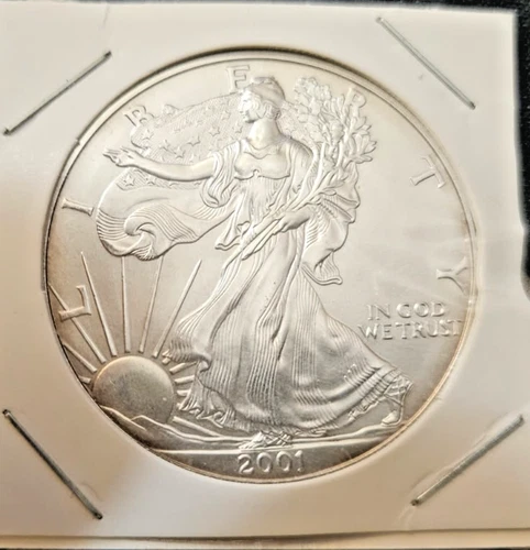 2001 American Silver Eagle 1 Troy Oz .999 Fine Silver