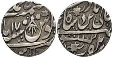GC: Indien Rupee Jahr 17 Shah Alam II. 1776-1797 Awadh 11,2g f.Vz