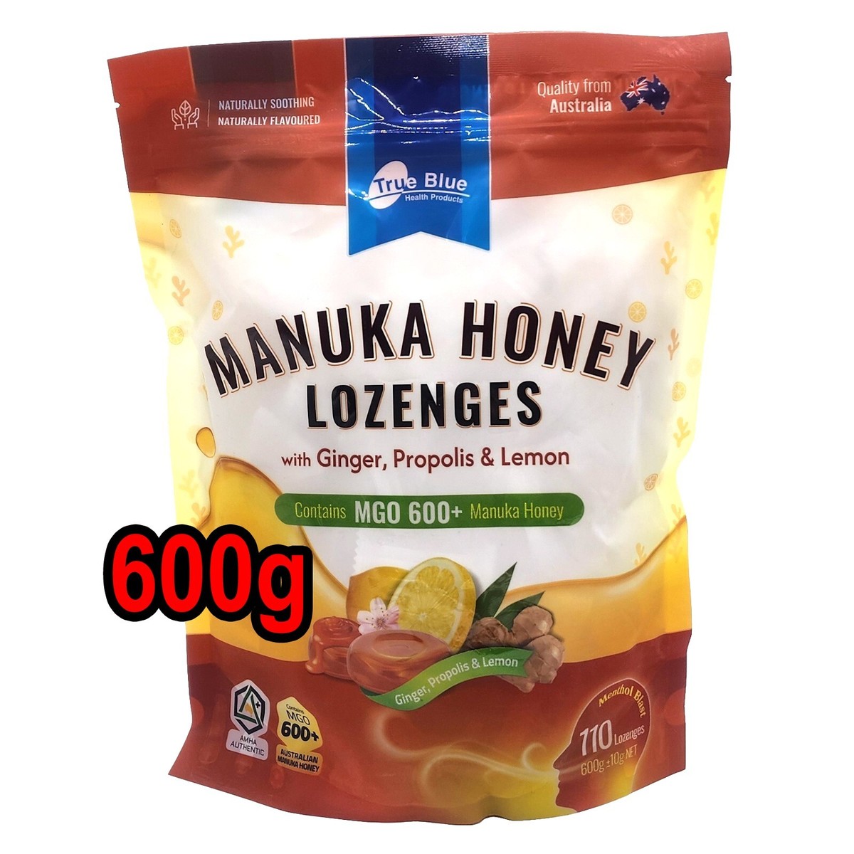 Manuka Honey Lozenges Ginger Propolis Lemon Cough Drop Australian