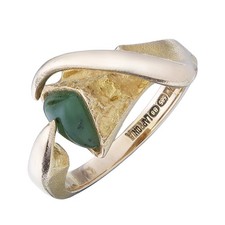 Lapponia Ring SIVIANG Zoisit 585er Gelbgold Finnland 1979