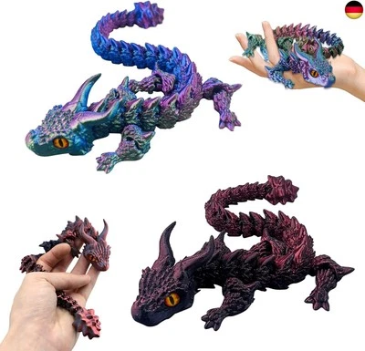 SPERMUOY 3D drucker Drache,Drachen Spielzeug mit Augen Beweglicher Drache,3D Gedrucktes