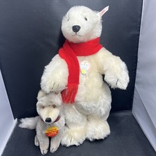 Vintage Steiff Wolff-set Polar Bear And Wolf