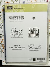 Stampin' Up AFTERTHOUGHTS clear mount stamp set Just For You Happy Birthday