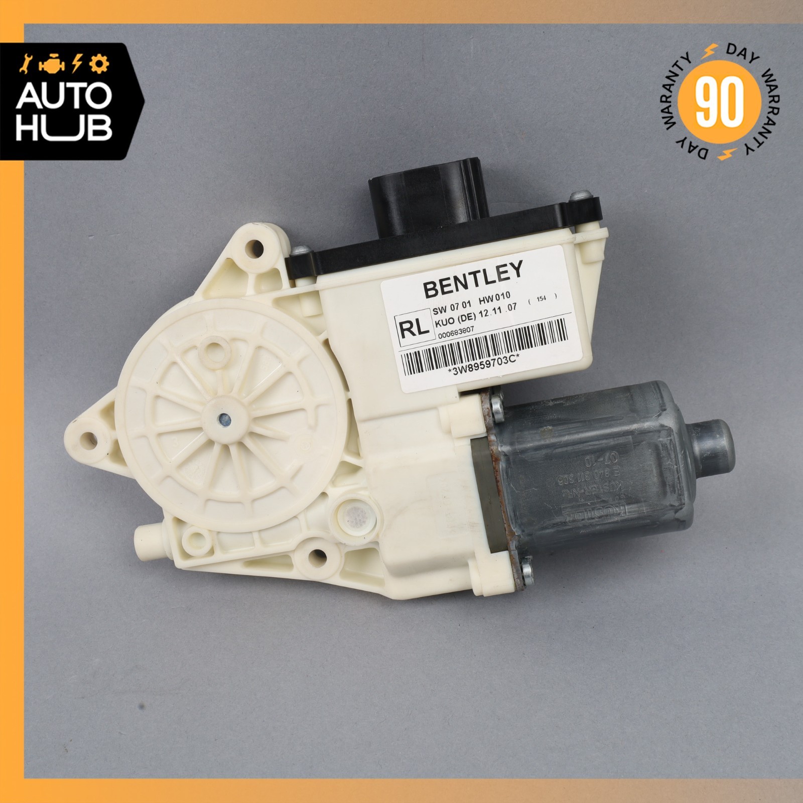 06-10 Bentley Continental GT Rear Left Quarter Window Regulator Motor OEM 87k