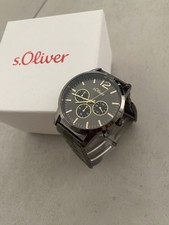 s.Oliver Herren Armbanduhr Quarz schwarz, Ede...