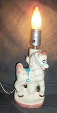 Shawnee Carousel Horse Pottery Lamp- Pink and Blue