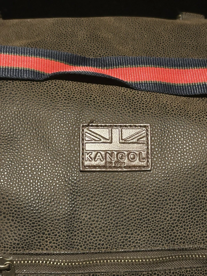 Vintage Kangol Holdall Overnight Bag Brown Leather Large - Image 4 of 4