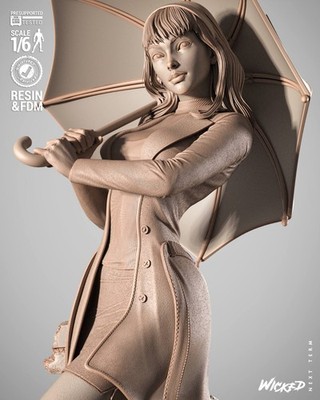 Gwen Stacy, Marvel, 1/4-1/24, Sculpture, Figur, Unbemalt, 3D-Druck, Wicked