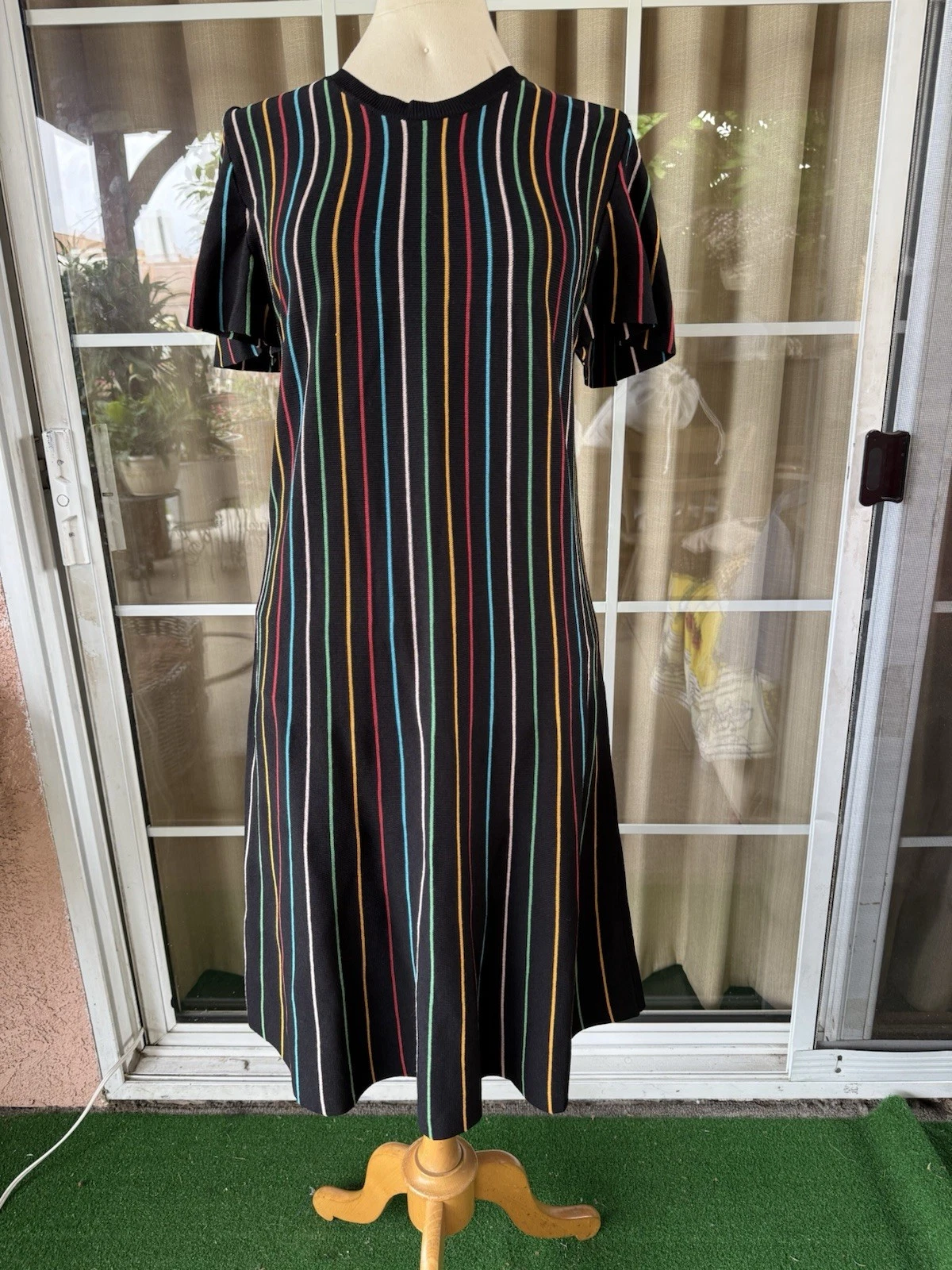 Abito maglia maglia maglia RED VALENTINO nero multicolore righe XL