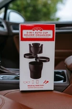 5-in-1 Auto Cup Holder Organizer Universal Car Drink Phone Sunglasses Holder