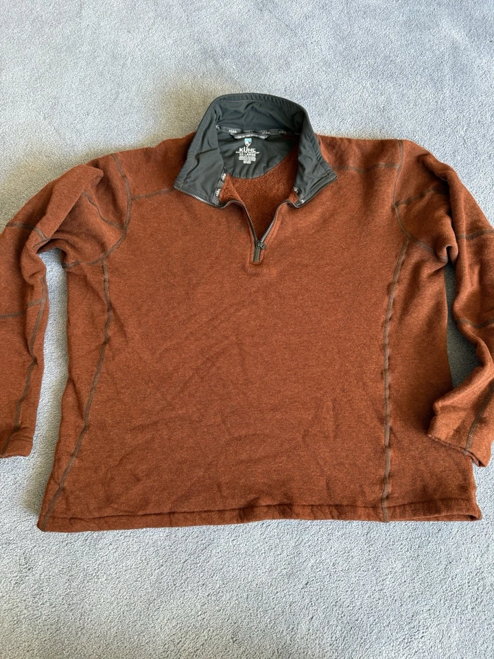 Suéter KÜHL Revel Para Hombre 1/4 Cremallera Hecho de KASHMIRA Performance Polar XL Foto 3 de 4