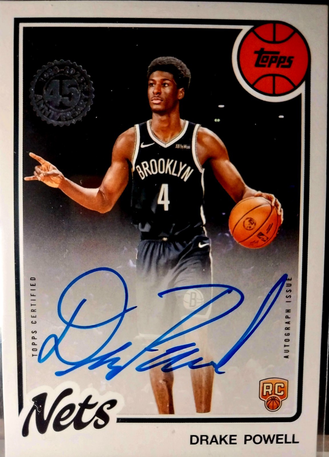 Drake Powell 2025 Topps Rookie Real One Autograph  -New Jersey  Nets