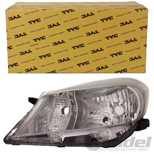 TYC Hauptscheinwerfer H4 Rechts Passend FüR Toyota Yaris 1.0-1.5 Hybrid-image