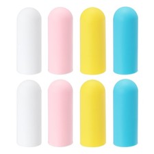 8Pcs Travel Bottle Covers Silicone Toiletry Sleeves 4 Colors Small 0.88" Dia