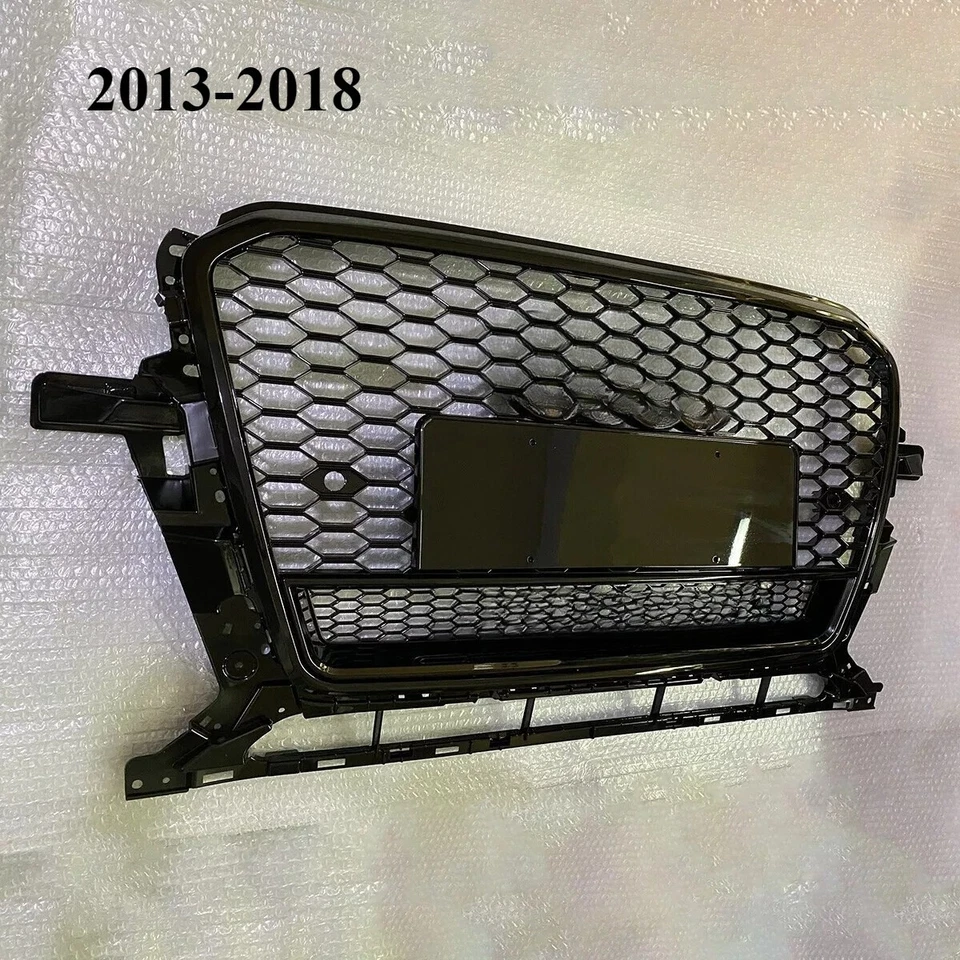 Para Audi Q5 SQ5 2009-2018 RSQ5 Estilo Negro Panal Parachoques Delantero Parrilla Foto 3 de 3