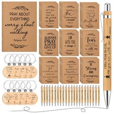 Seajan 20 Sets Valentines Christian Gifts Bulk, Bible Verse Notebooks, Pens w...