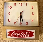 COCA-COLA Vintage Drink Fishtail Clock Synchron Brass 1950’s  1960’s
