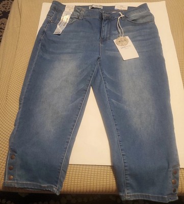New Sandpiper Denim Women s Capri Jeggings Size 18 Super Soft Stretch with Snaps