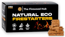 Fire Lighters - Natural Firelighters Made from Wood Fibre and Wax, Pack of 160,