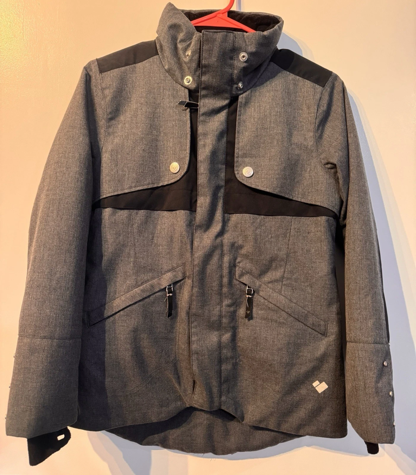 Obermeyer Teen Boys Ski Snowboard Jacket 10/12 Medium Gray NO HOOD