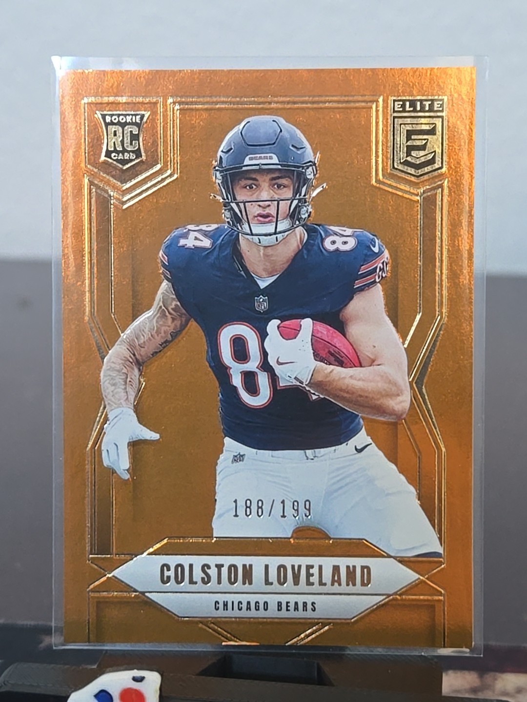 2025 Donruss Elite Colston Loveland /199 Orange Chicago Bears Rookie #109 RC