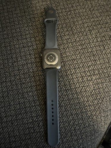 Apple Watch Series 9 45mm Stainless Steel Case with Rubber Loop - Cellular - Photo 2 sur 2