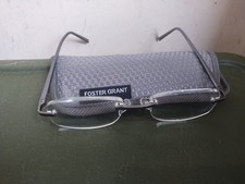 Foster Grant Rimless Reading Glasses with Case AL 12 GUN 51/18-138 PD62mm 2.50.
