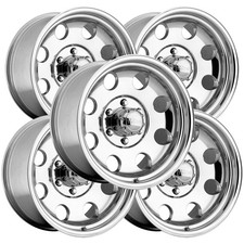 Set Of 5 Ultra 164 Baja Mod 15x7 6x5.5 -9mm Polished Wheels Rims 15 Inch