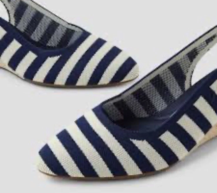 Sandalia de cuña VIVAIA Tamia punta de almendra con tiras marinero EU 43 US 11 usada 1x Foto 4 de 4