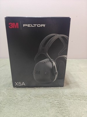 3M Peltor X5A Over-the-Head Earmuffs Noise Reduction NRR 31dB Black New Box