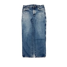 Vintage dickies blue denim jeans double knee work wear carpenter pants Sz 32x32