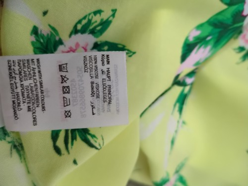 Peacocks Lemon & Pink Floral Midi Dress Size 16 - Picture 9 of 9
