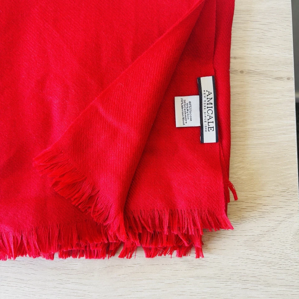 Amicale Women’s Travel Wrap Scarf Red - Image 2 of 4