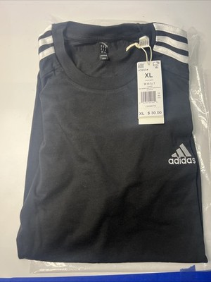 Adidas Men's M  3-Stripe SJ  T-Shirt - Black IC9334 Sz XL NEW WITH TAGS