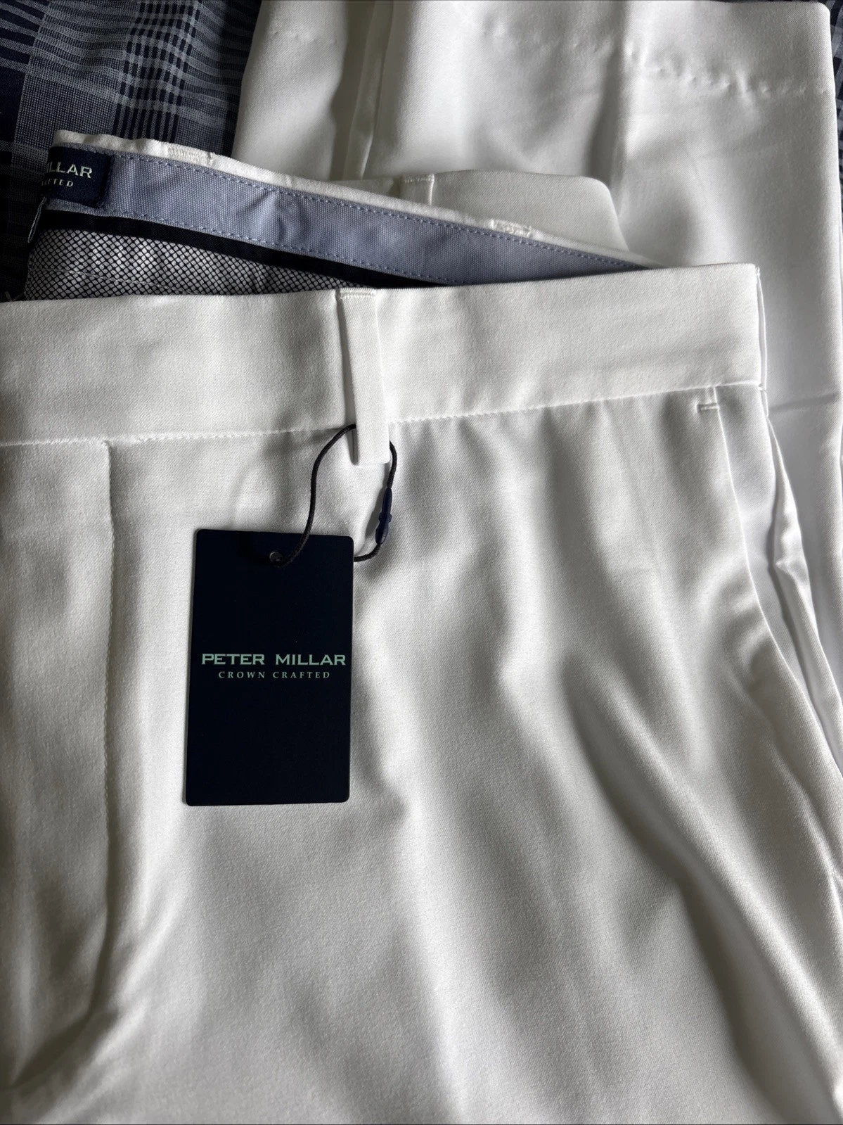 Peter Millar Golf Pants Crown Crafted 38 x 30 White Polyester Spandex MSRP $185
