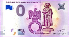UEHC / COLONNE DE LA GRANDE ARMEE / BILLET 0 € / NULL EURO-SCHEIN / 2018-1