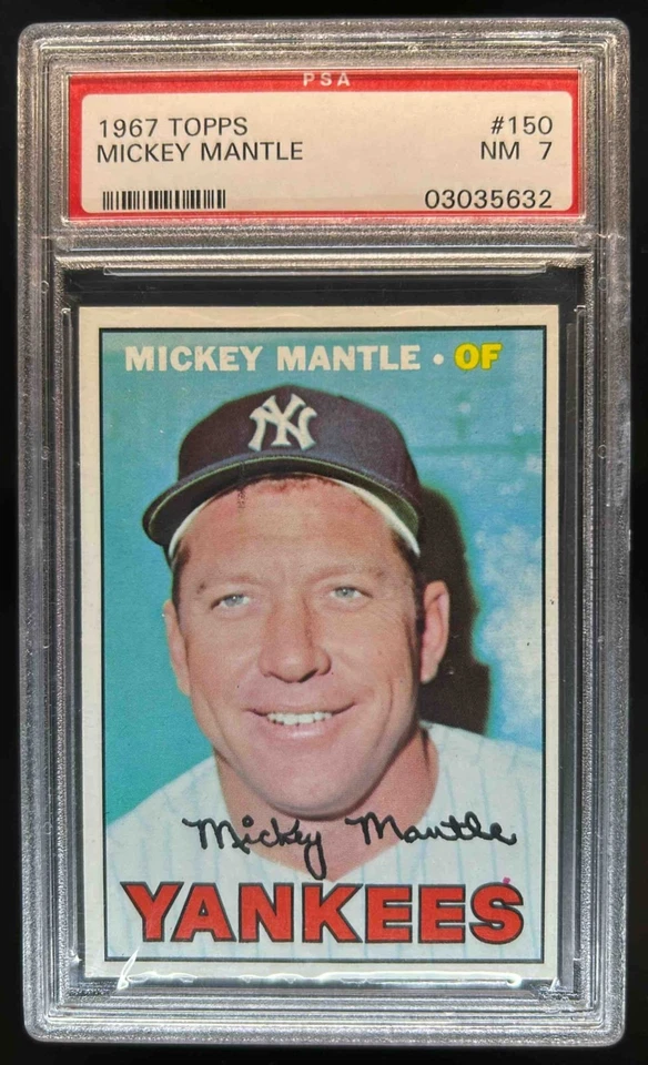 1967 Topps Mickey Mantle #150 Yankees PSA 7