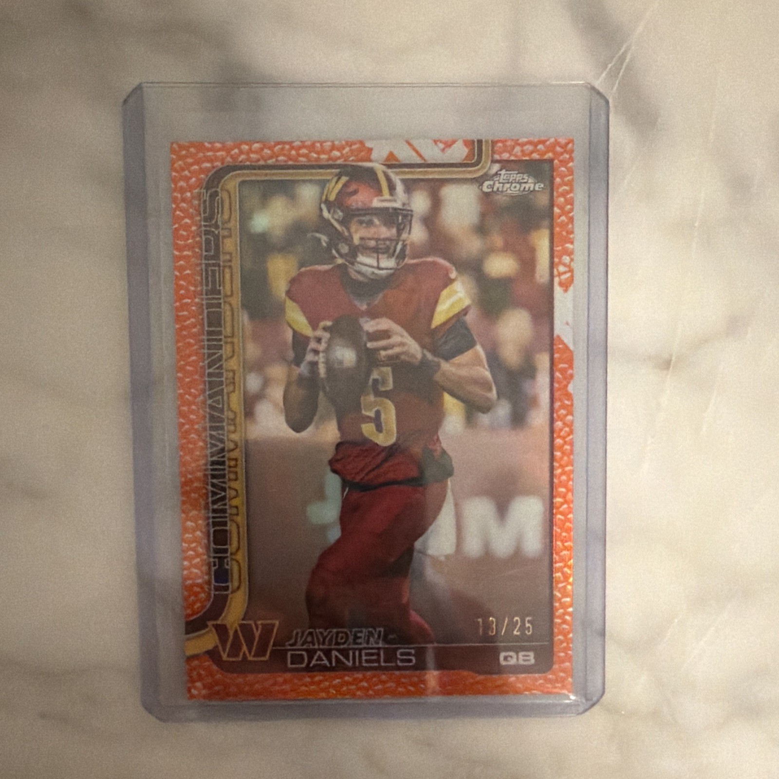 Topps 2024 Topps Chrome Jayden Daniels Commanders #295 Orange Refractor /25