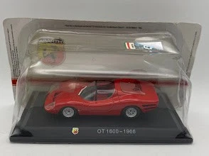 Escala de carro modelo fundido ABARTH OT 1600 1966 vermelho 1:43 - Imagem 2 de 2