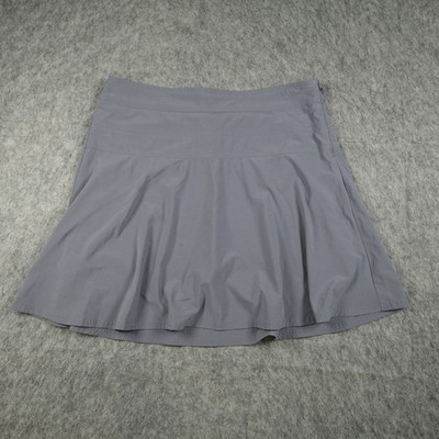 Athleta Skort Womens 12 Gray Everyday Golf Pickleball Tennis Preppy Flared