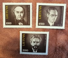 Litauen  1993, Persönlichkeiten 523-25 Satz kpl., postfrisch